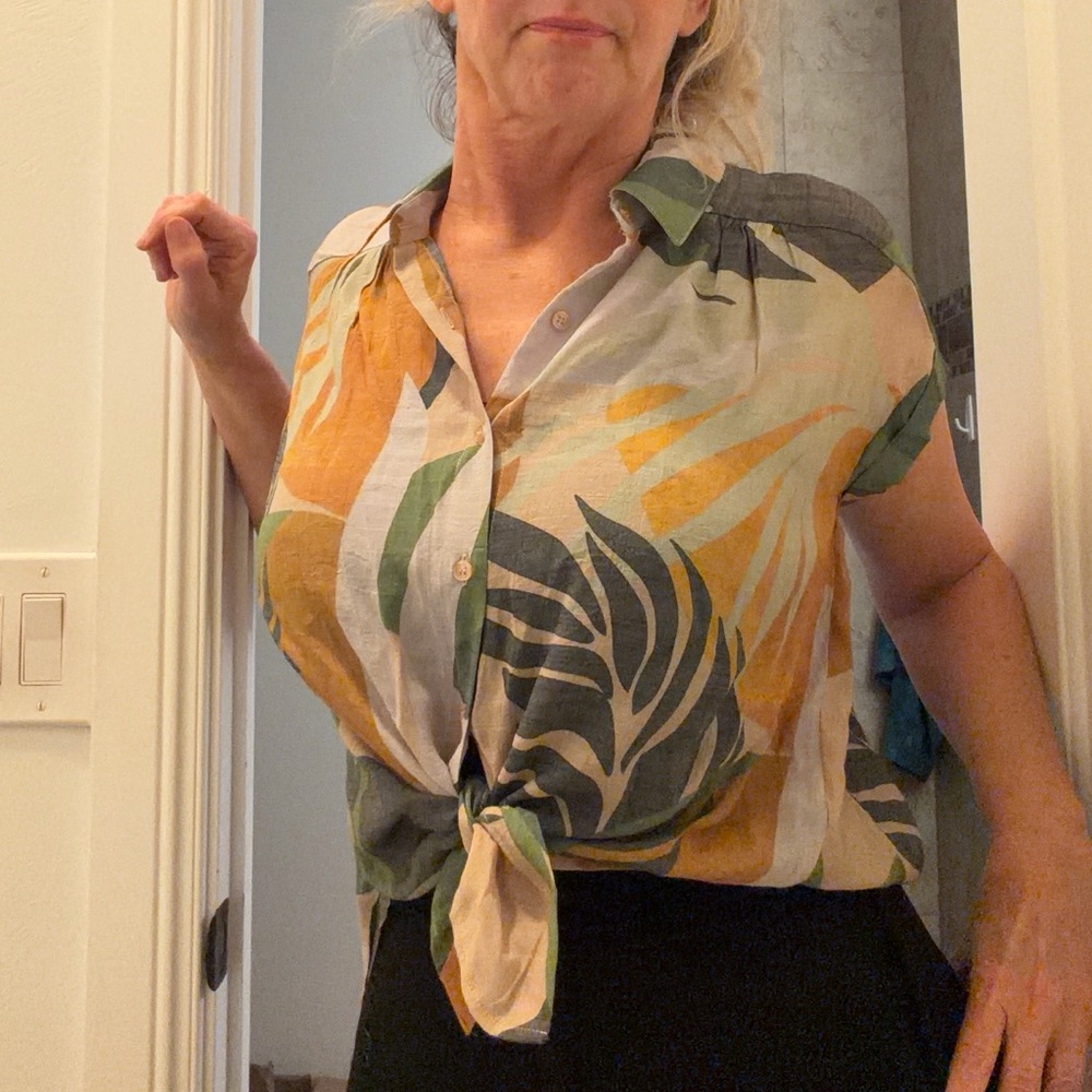 Women’s Linen Tropical Blouse Tamara H Size Small / Medium